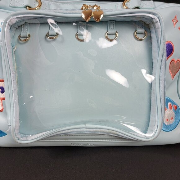 👜 Lovely Lota Ita Bag – Light Blue Backpack with Window – Kawaii Anime Style - Picture 4 of 14